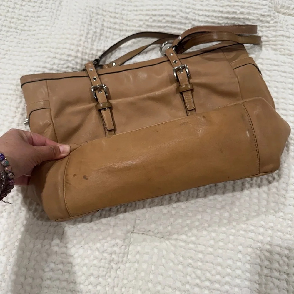 Coach Tan Leather Tote Bag